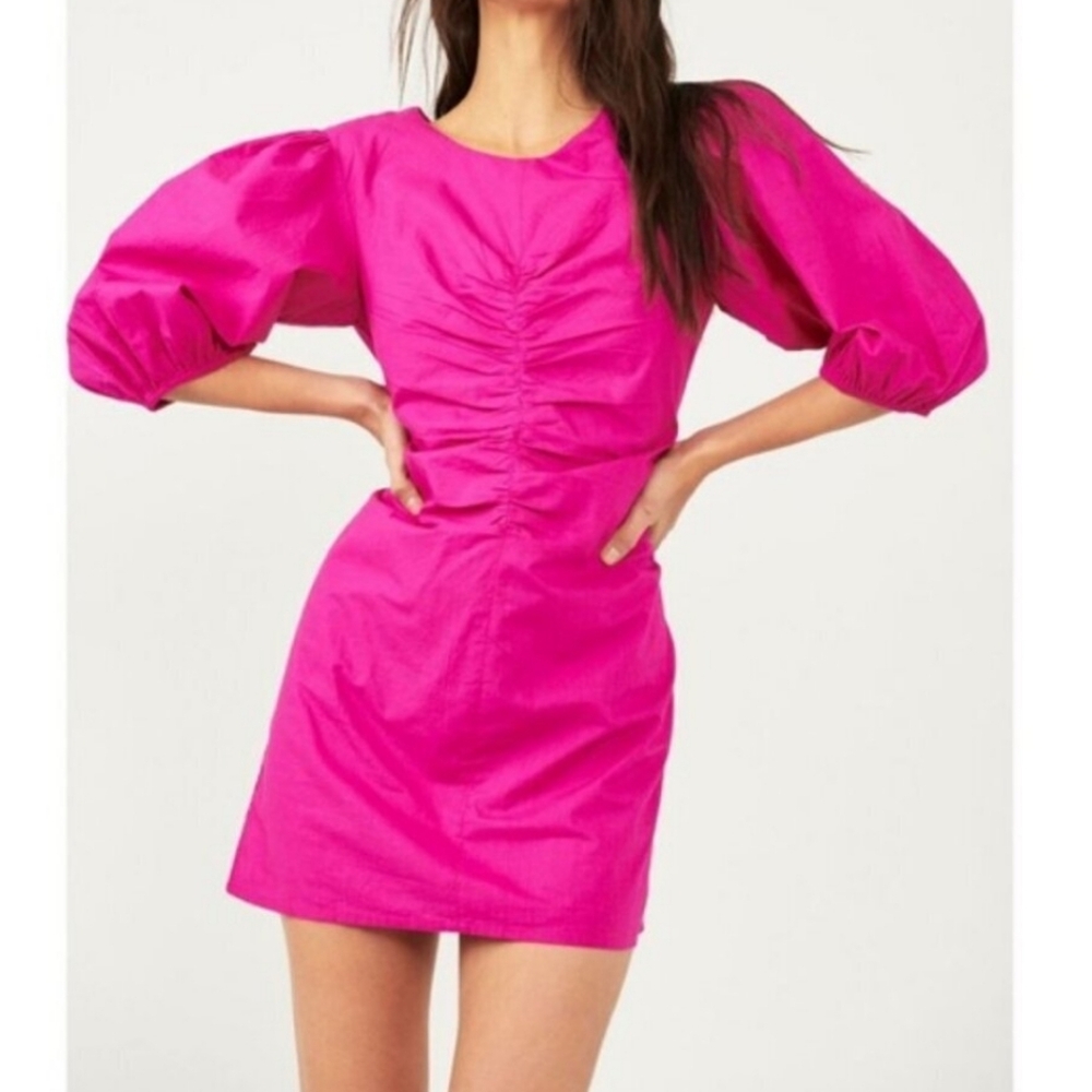 Free People Ruched Mini Mini Dress - Picture 2 of 10